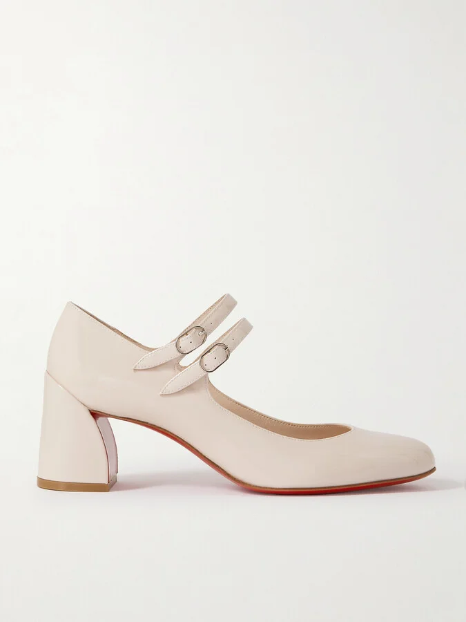 Christian Louboutin - Miss Jane 55 Patent-leather Pumps - Pink