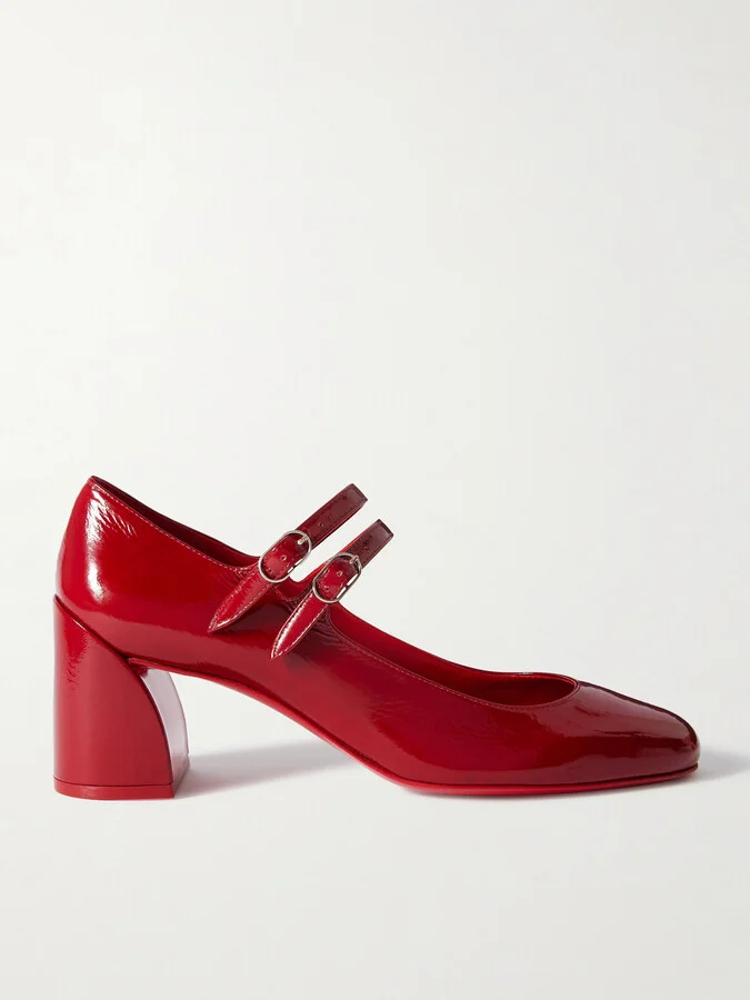 Christian Louboutin - Miss Jane 55 Patent-leather Pumps - Red