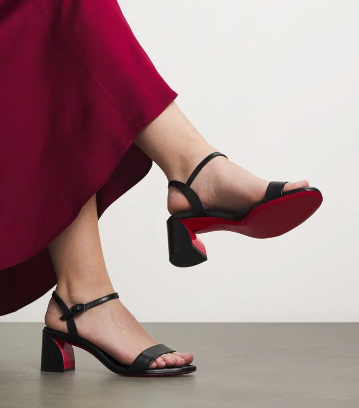 Christian Louboutin Miss Jane Nappa Leather Heeled Sandals 55 - Image 2