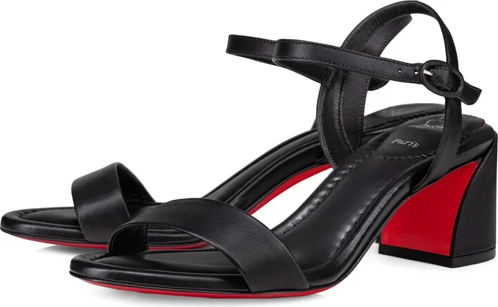 Christian Louboutin Miss Jane Nappa Leather Heeled Sandals 55 - Image 3