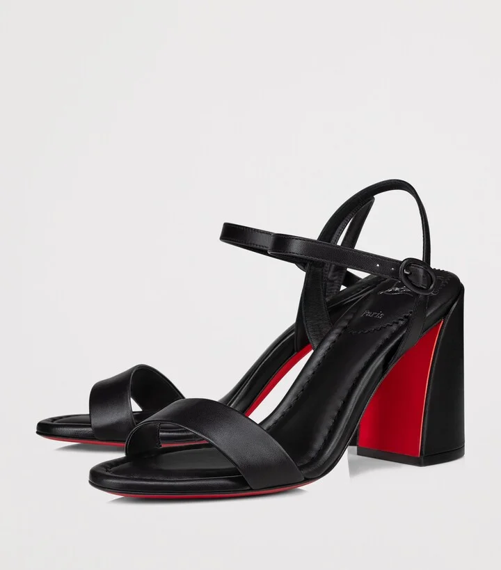 Christian Louboutin Miss Jane Nappa Leather Heeled Sandals 85 - Image 3