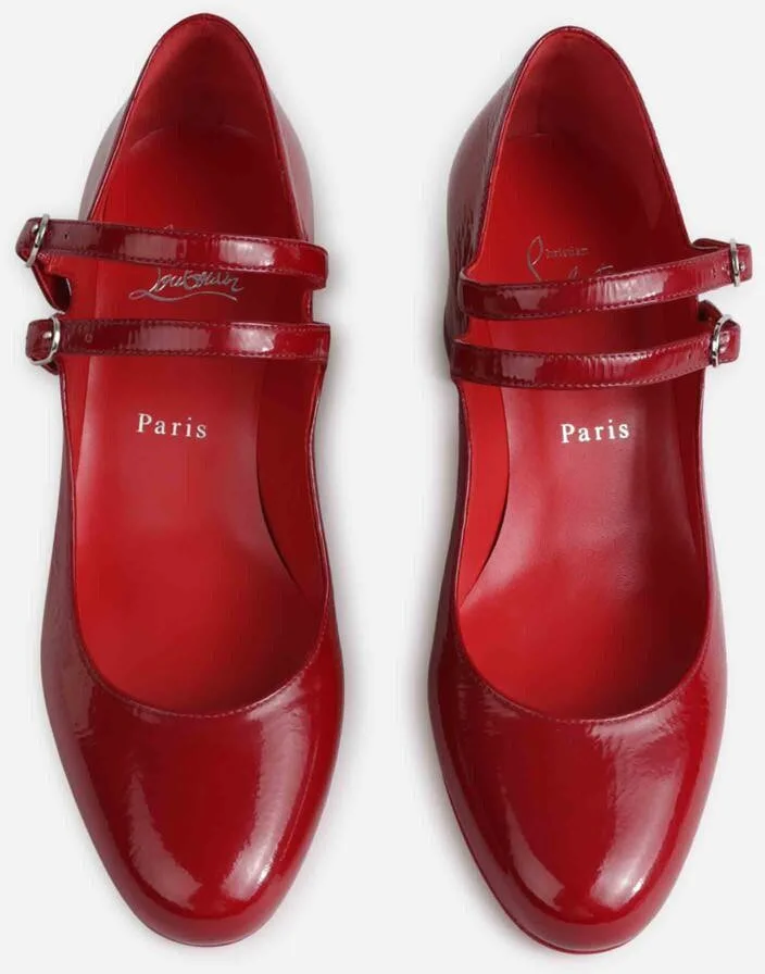 Christian Louboutin Miss Jane Patent Leather High Heel Shoes - Image 3