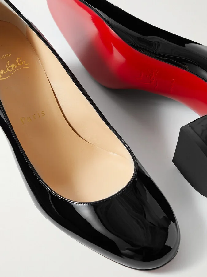 Christian Louboutin - Miss Sab 55 Patent-leather Pumps - Black - Image 4