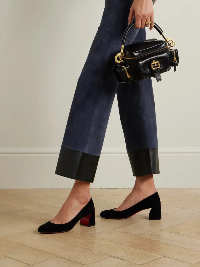 Christian Louboutin - Miss Sab 55 Suede Pumps - Black - Image 2