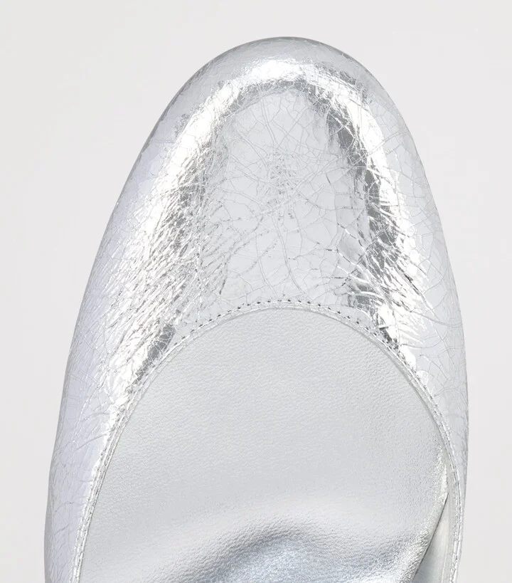 Christian Louboutin Miss Sab Crinkled Calf Leather Pumps 85 - Image 3