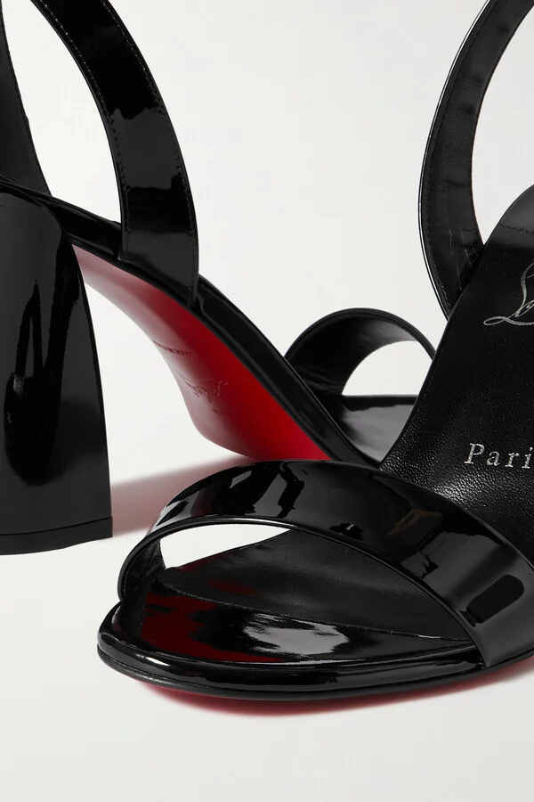 Christian Louboutin - Miss Sabina 85 Patent-leather Sandals - Black - Image 4