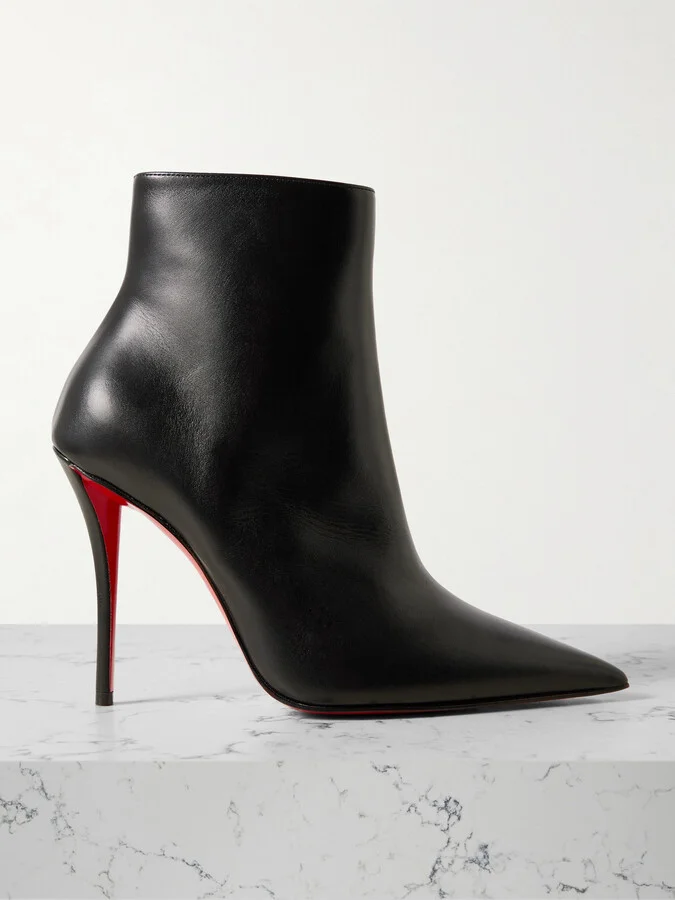Christian Louboutin - Miss Z 100 Leather Ankle Boots - Black
