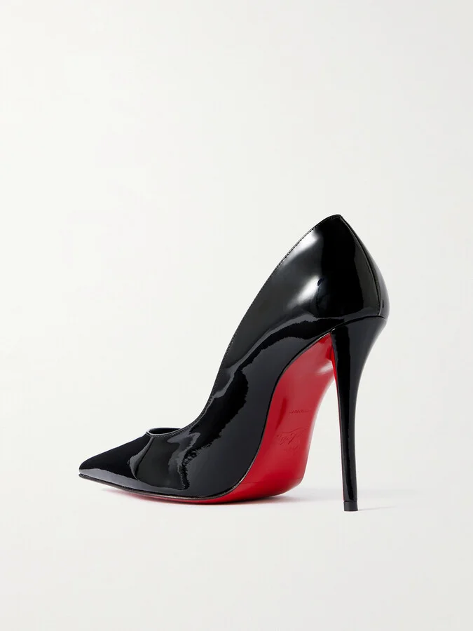 Christian Louboutin - Miss Z 100 Patent-leather Pumps - Black - Image 3