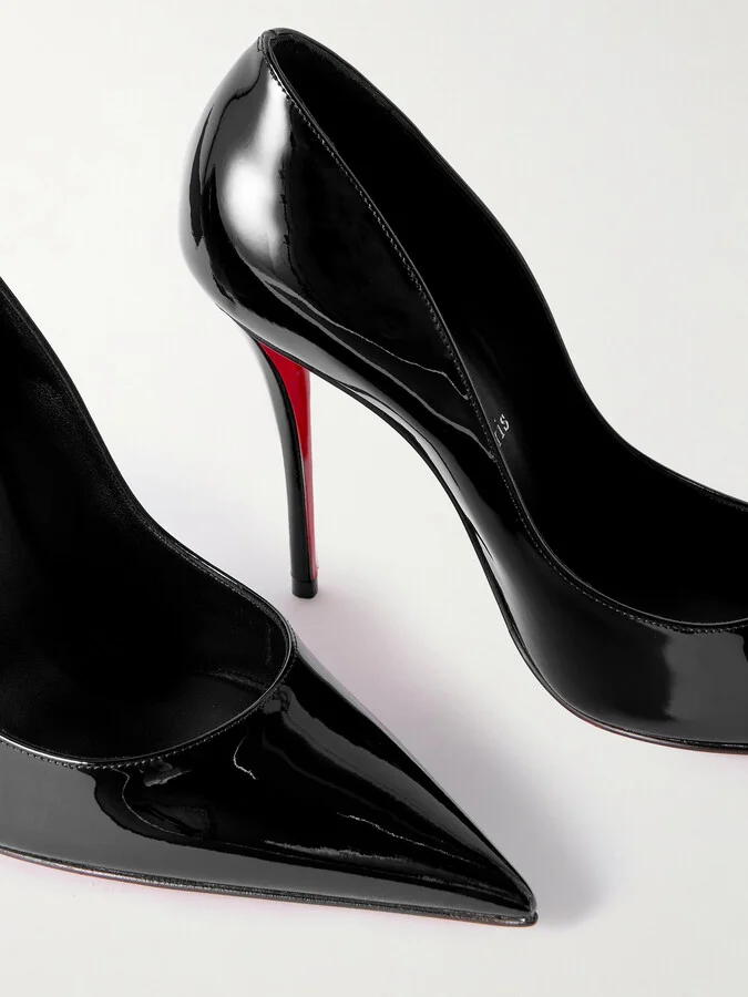 Christian Louboutin - Miss Z 100 Patent-leather Pumps - Black - Image 4