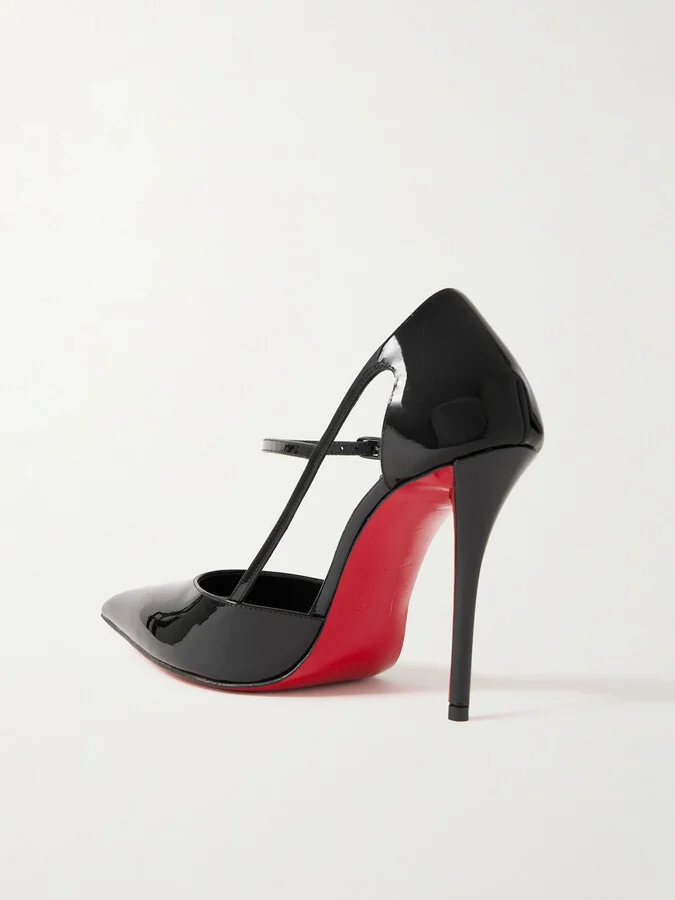 Christian Louboutin - Miss Z 100 Patent-leather Pumps - Black - Image 3