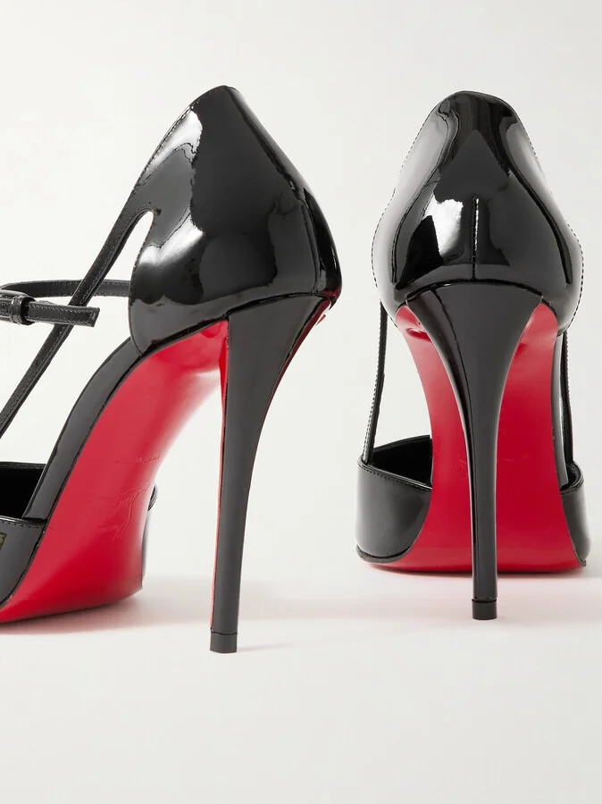 Christian Louboutin - Miss Z 100 Patent-leather Pumps - Black - Image 4