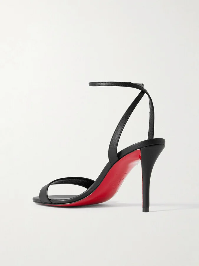 Christian Louboutin - Miss Z 80 Leather Sandals - Black - Image 3