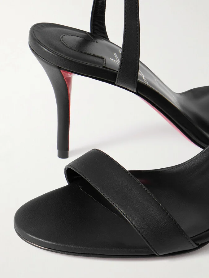 Christian Louboutin - Miss Z 80 Leather Sandals - Black - Image 4