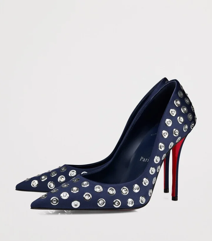 Christian Louboutin Miss Z Boum Boum Satin Pumps 100 - Image 2