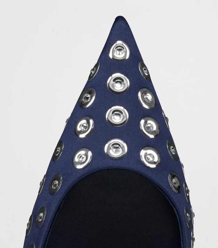 Christian Louboutin Miss Z Boum Boum Satin Pumps 100 - Image 3