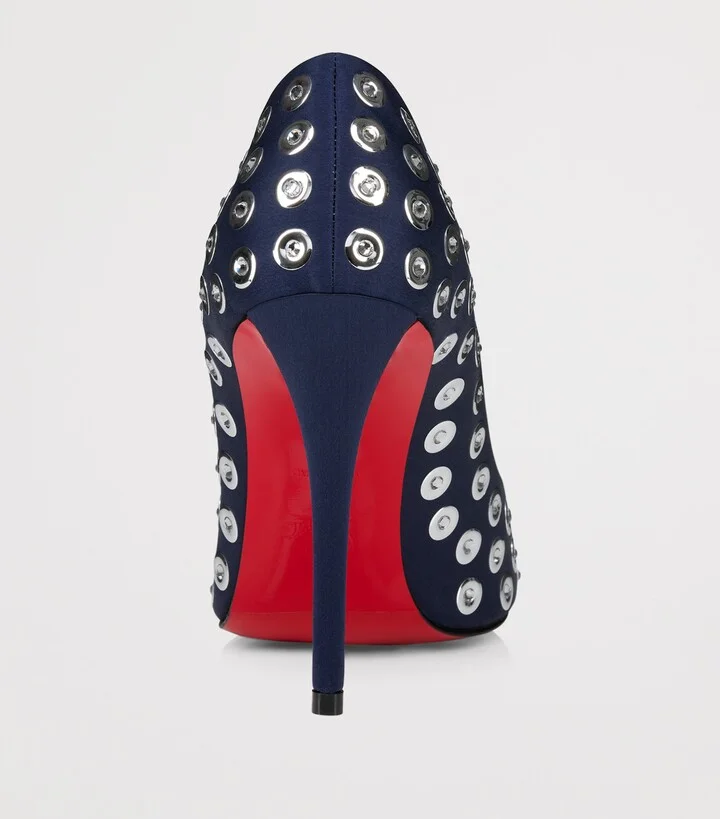 Christian Louboutin Miss Z Boum Boum Satin Pumps 100 - Image 4