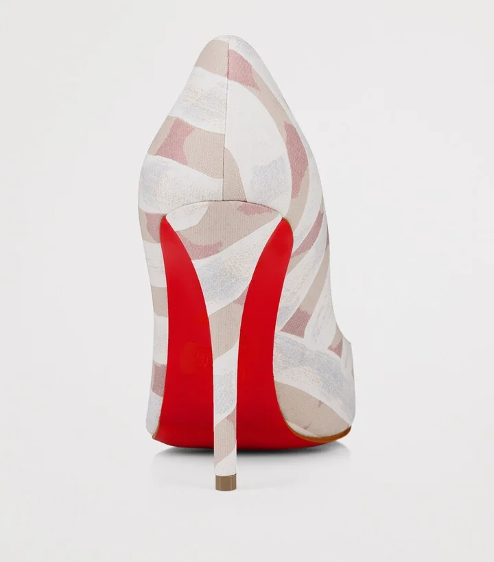 Christian Louboutin Miss Z Canvas Pumps 100 - Image 2