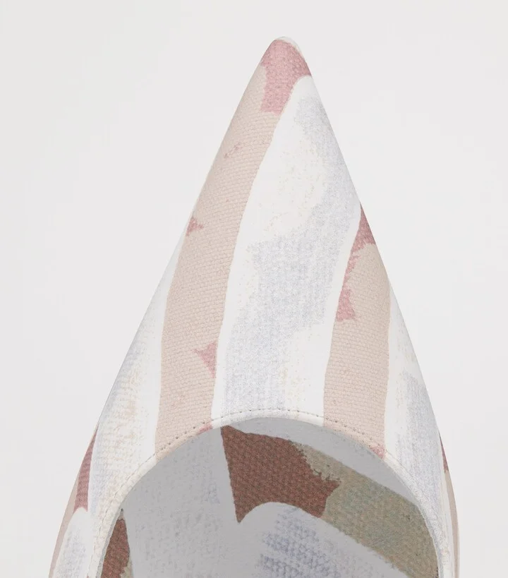 Christian Louboutin Miss Z Canvas Pumps 100 - Image 3