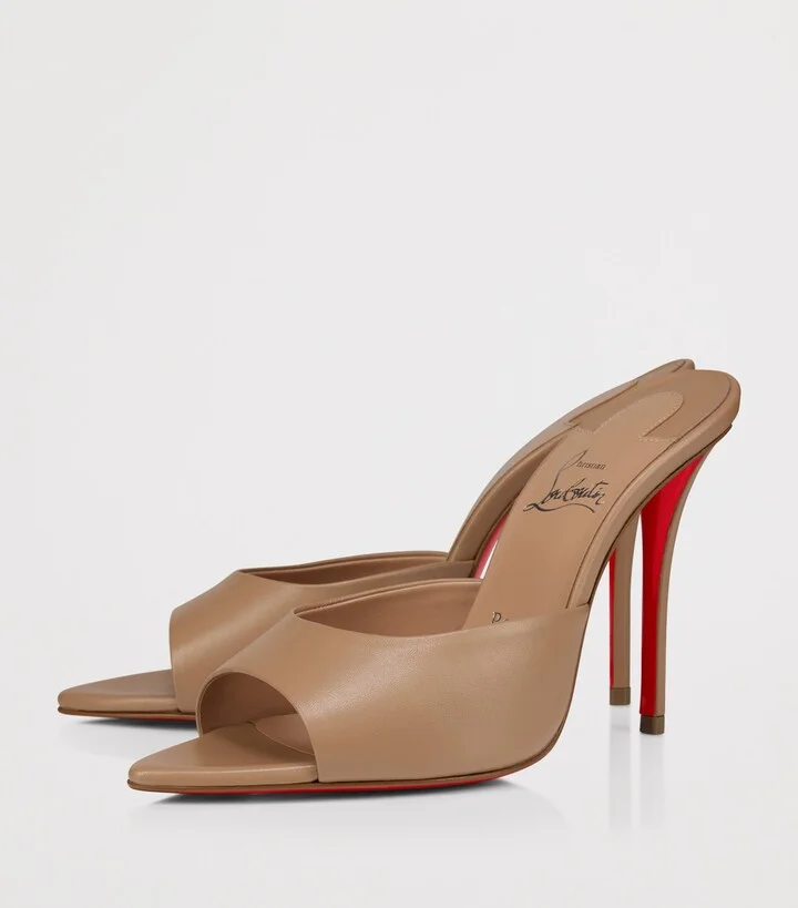 Christian Louboutin Miss Z Leather Heeled Mules 100 - Image 2