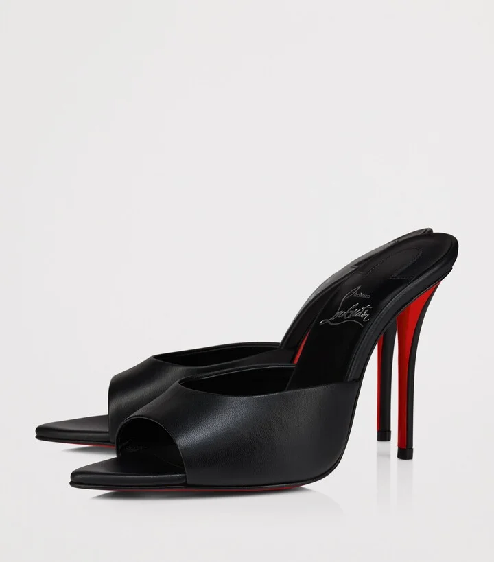 Christian Louboutin Miss Z Leather Heeled Mules 100 - Image 2