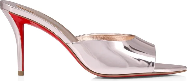 Christian Louboutin Miss Z Metallic Calf Leather Mules 80