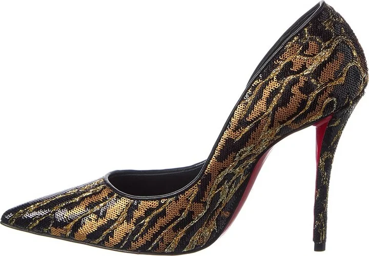 Christian Louboutin Miss Z Ocelot 100 Leather Pump - Image 2