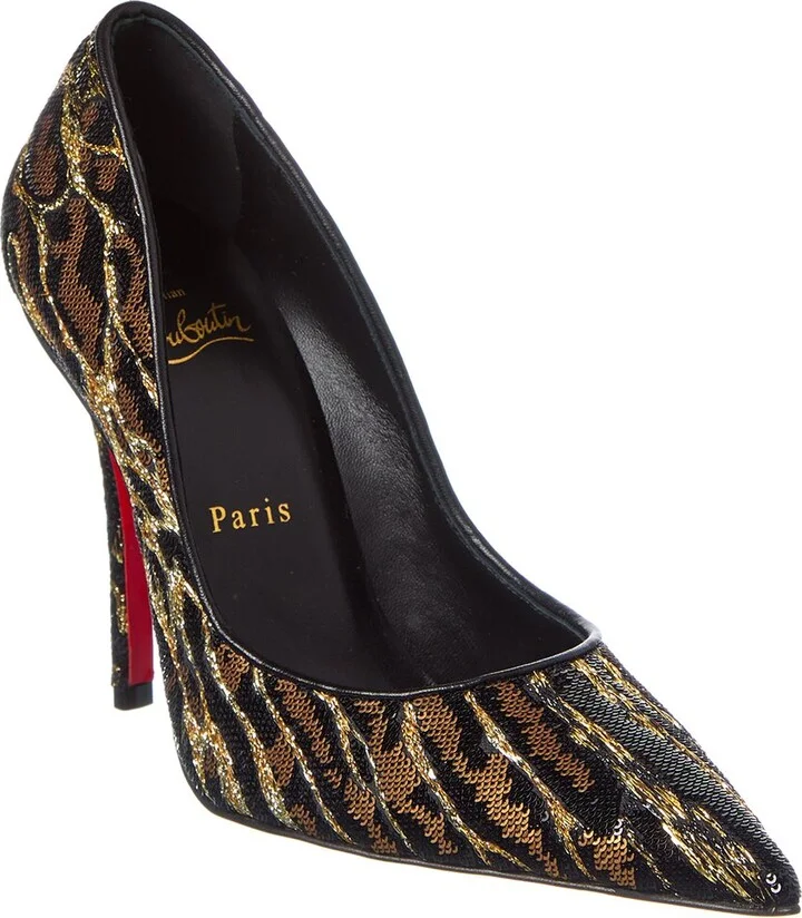 Christian Louboutin Miss Z Ocelot 100 Leather Pump