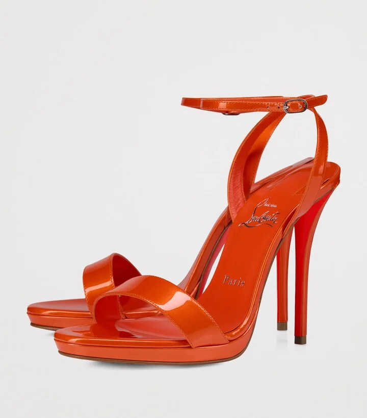 Christian Louboutin Miss Z Patent Leather Queen Sandals 120 - Image 3