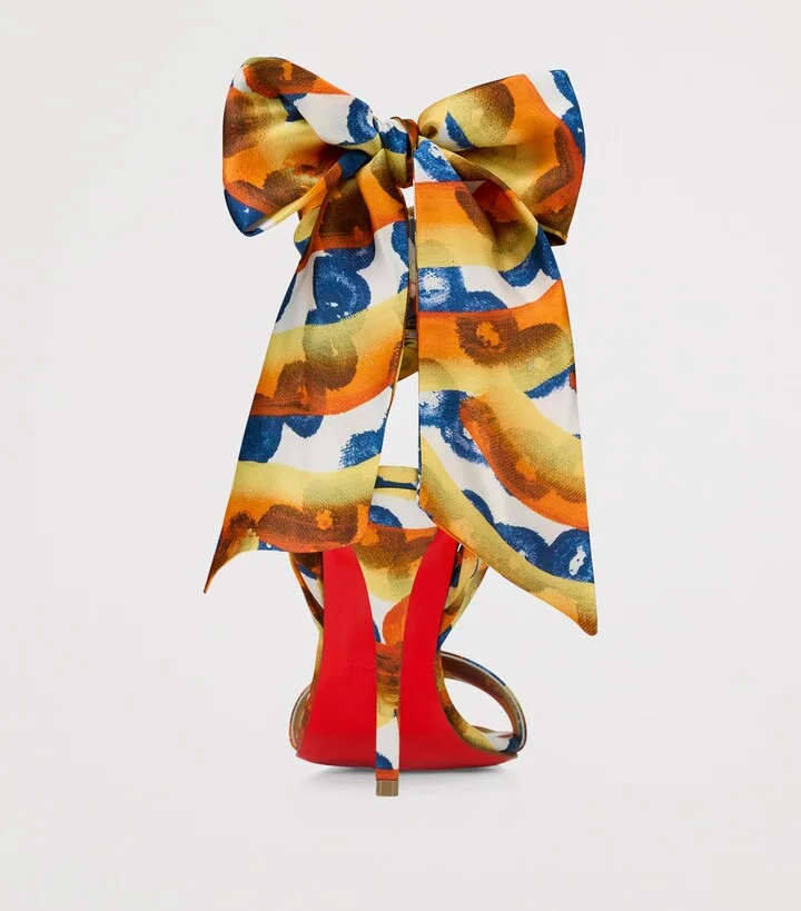 Christian Louboutin Miss Z Sandale du Désert Silk Sandals 100 - Image 5