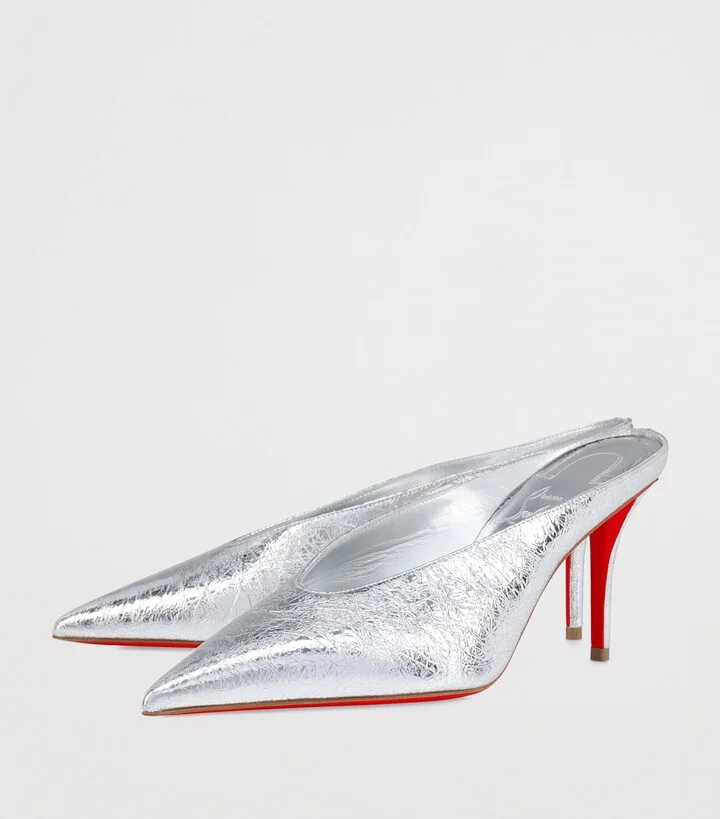 Christian Louboutin Miss Z Slimimule Leather Heeled Mules 80 - Image 3