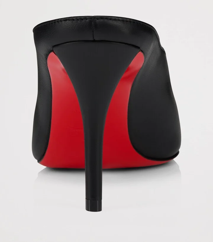Christian Louboutin Miss Z Slimimule Leather Heeled Mules 80 - Image 5