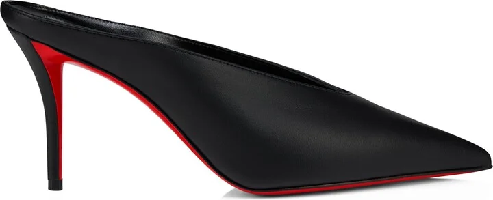 Christian Louboutin Miss Z Slimimule Leather Heeled Mules 80