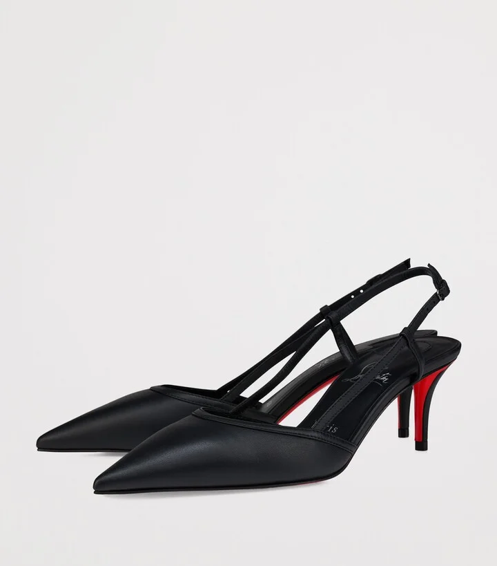 Christian Louboutin Miss Z Sling Nappa Leather Slingback Pumps 60 - Image 3