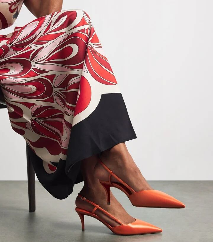 Christian Louboutin Miss Z Sling Nappa Leather Slingback Pumps 60 - Image 2