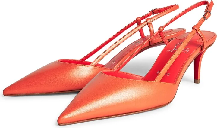 Christian Louboutin Miss Z Sling Nappa Leather Slingback Pumps 60 - Image 3
