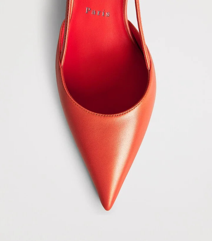 Christian Louboutin Miss Z Sling Nappa Leather Slingback Pumps 60 - Image 5