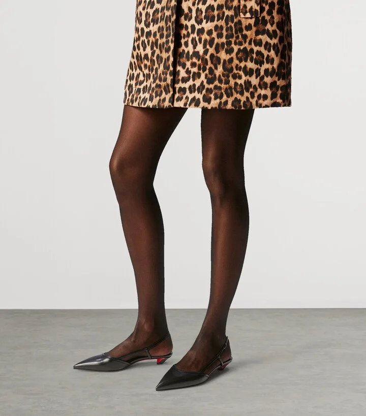 Christian Louboutin Miss Z Slingina Leather Pumps 25 - Image 2