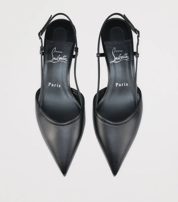 Christian Louboutin Miss Z Slingina Leather Pumps 25 - Image 4