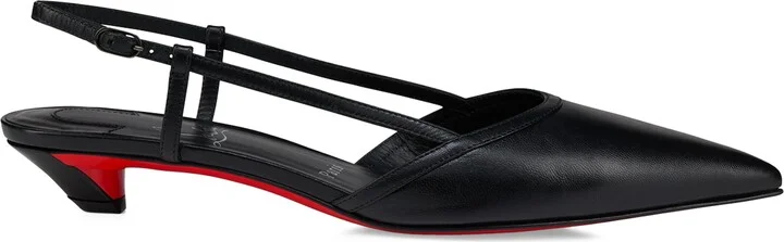 Christian Louboutin Miss Z Slingina Leather Pumps 25