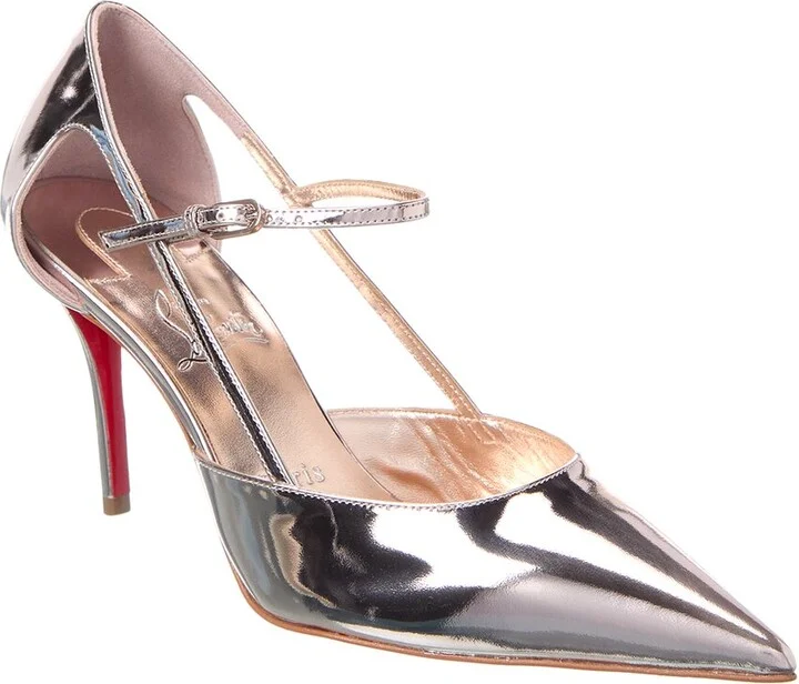 Christian Louboutin Miss Z Strap 80 Leather Slingback Pump
