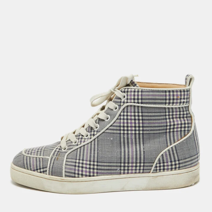 Christian Louboutin Monochrome Canvas Rantus Orlato Sneakers Size 41