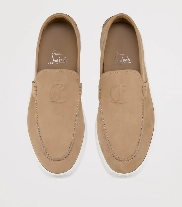 Christian Louboutin Moonboat Leather Boat Shoes - Image 3