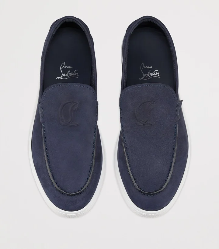 Christian Louboutin Moonboat Leather Boat Shoes - Image 3