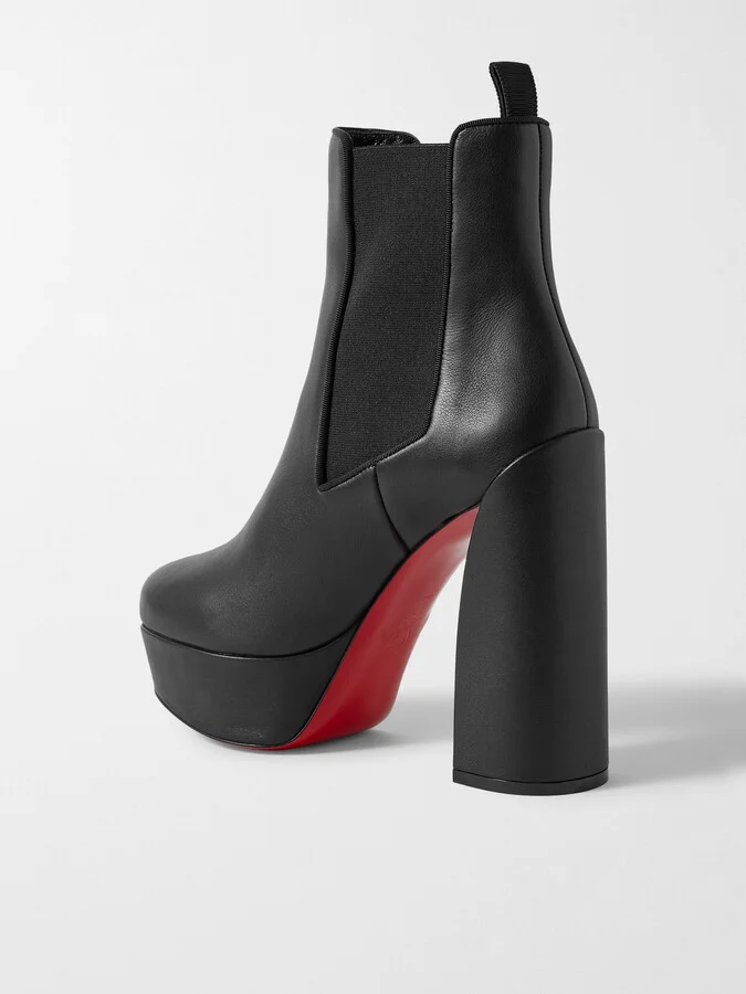 Christian Louboutin - Movidastic 130 Leather Platform Ankle Boots - Black - Image 3