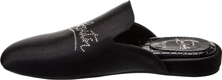 Christian Louboutin Navy Coolito Strass Donna Satin Mule - Image 2