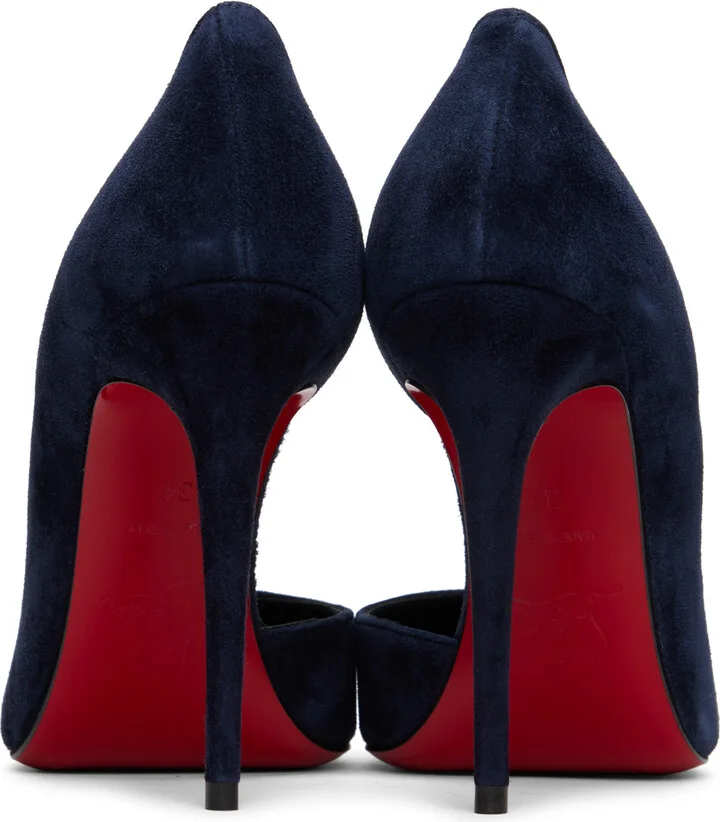 Christian Louboutin Navy Iriza Heels - Image 2