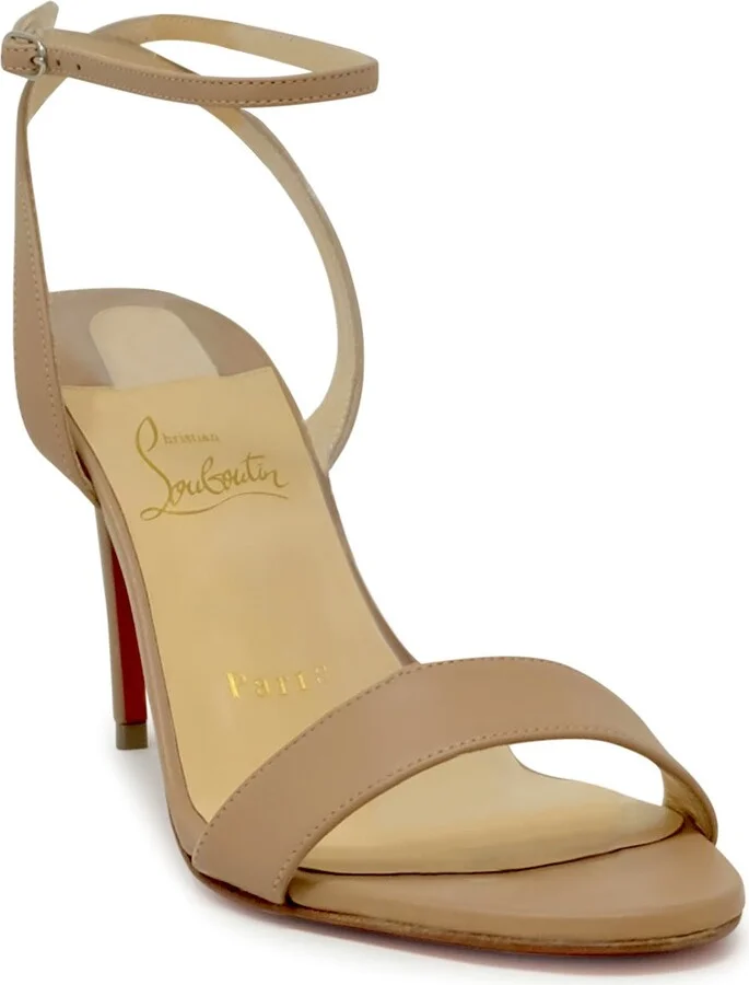 Christian Louboutin Nude Nappa Loubigirl 85 Sandals - Image 2