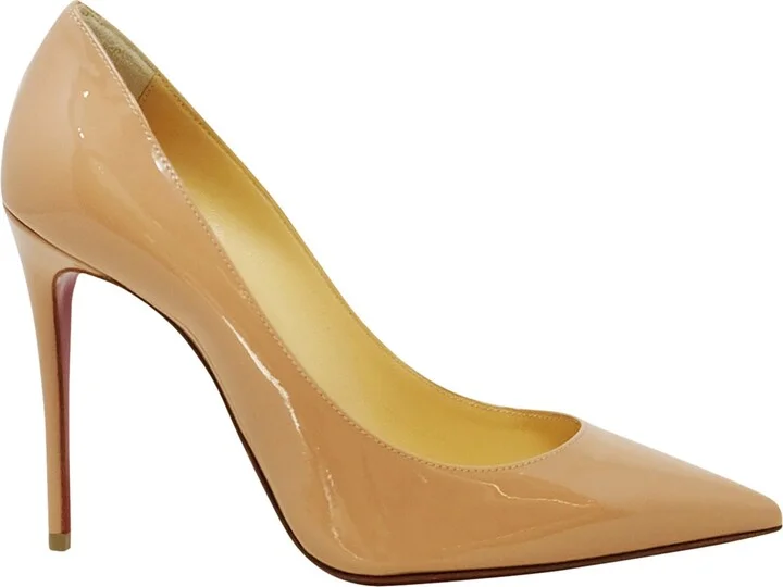 Christian Louboutin Nude Patent Kate 100 Pumps
