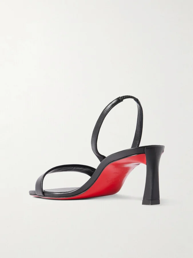 Christian Louboutin - O Condora 55 Leather Slingback Sandals - Black - Image 3