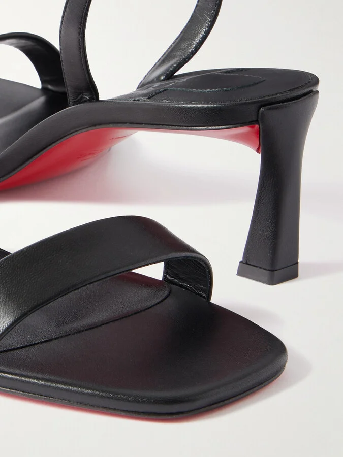 Christian Louboutin - O Condora 55 Leather Slingback Sandals - Black - Image 4